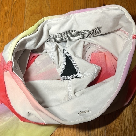 Victorias Secret Sport Knockout Tight Sheer Shorts Striped Colorful Pink Red S - Picture 6 of 13